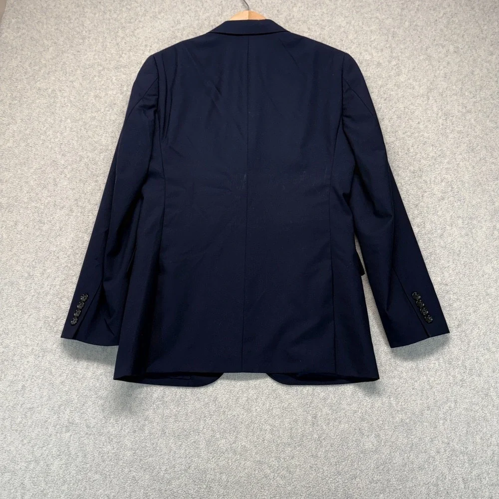 J. Crew Mens Ludlow Suit Blazer Navy Blue Single Breasted Modern Slim Fit 38R